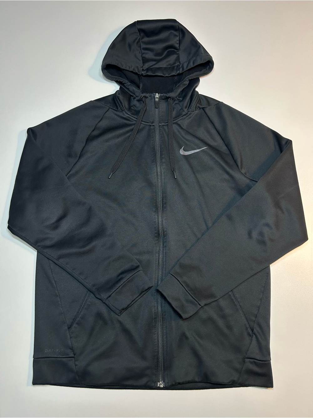 Nike Dri-FIT Men’s Black Fleece Full-Zip Training Hoodie